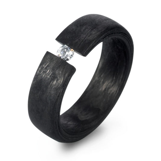 Fingerring Carbon Zirkonia