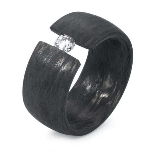 Bague Carbone Zircone