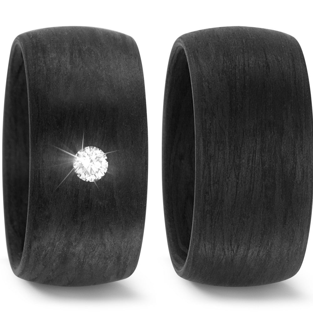 Bague Carbone Diamant 0.10 ct, w-si