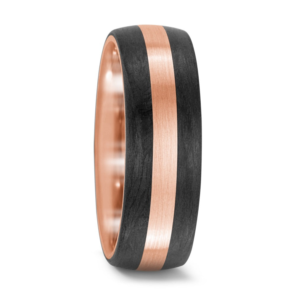 Partnerring 750/18 K Rosegold, Carbon