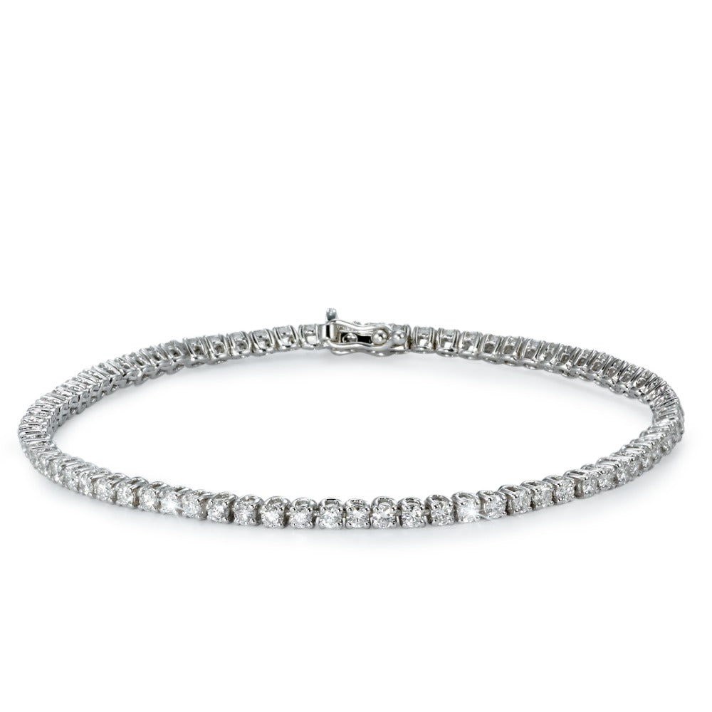 Bracciale Oro bianco 750/18 carati Diamante 2.05 ct, 75 pietra, w-si 18 cm