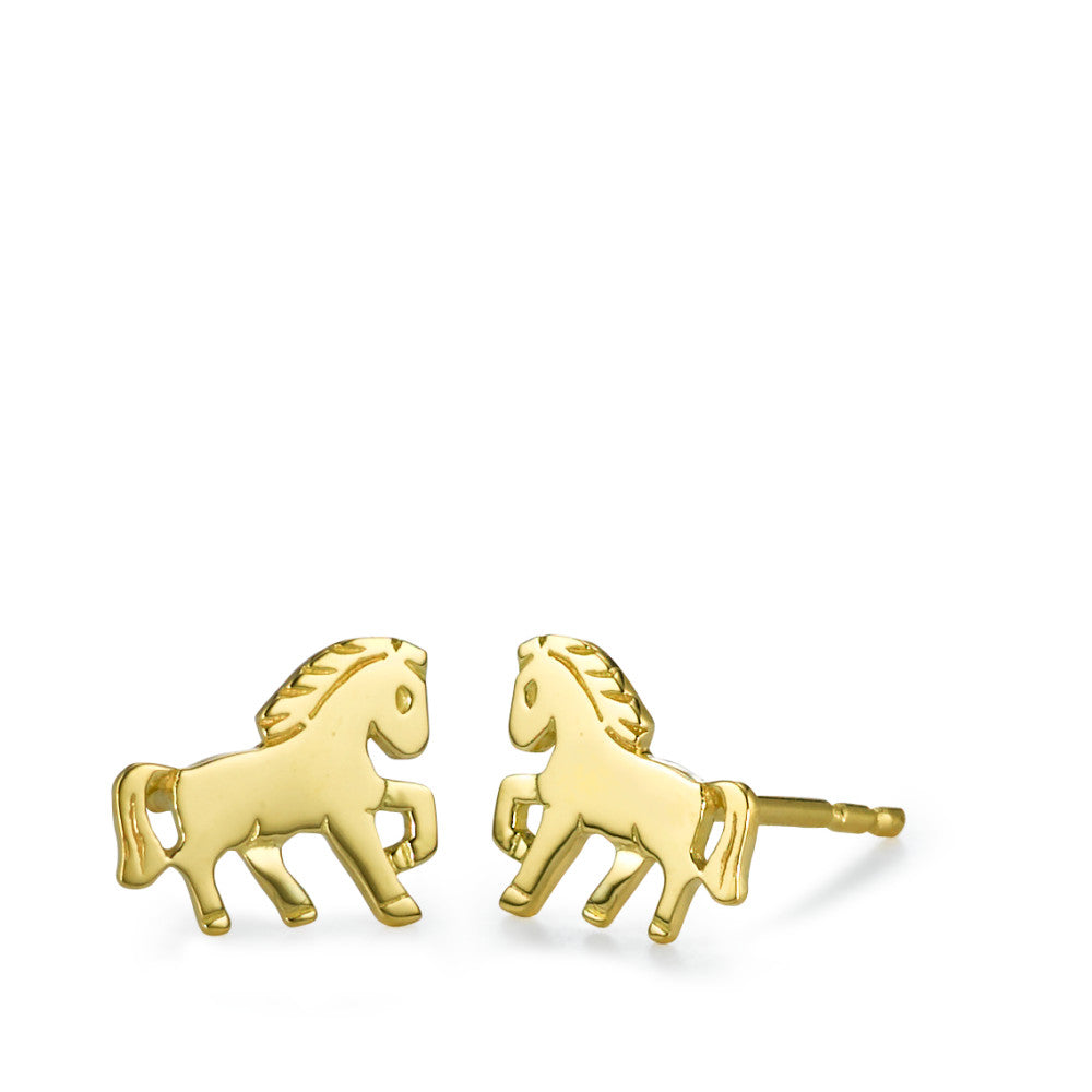 Clous d'oreilles Or jaune 18K Cheval