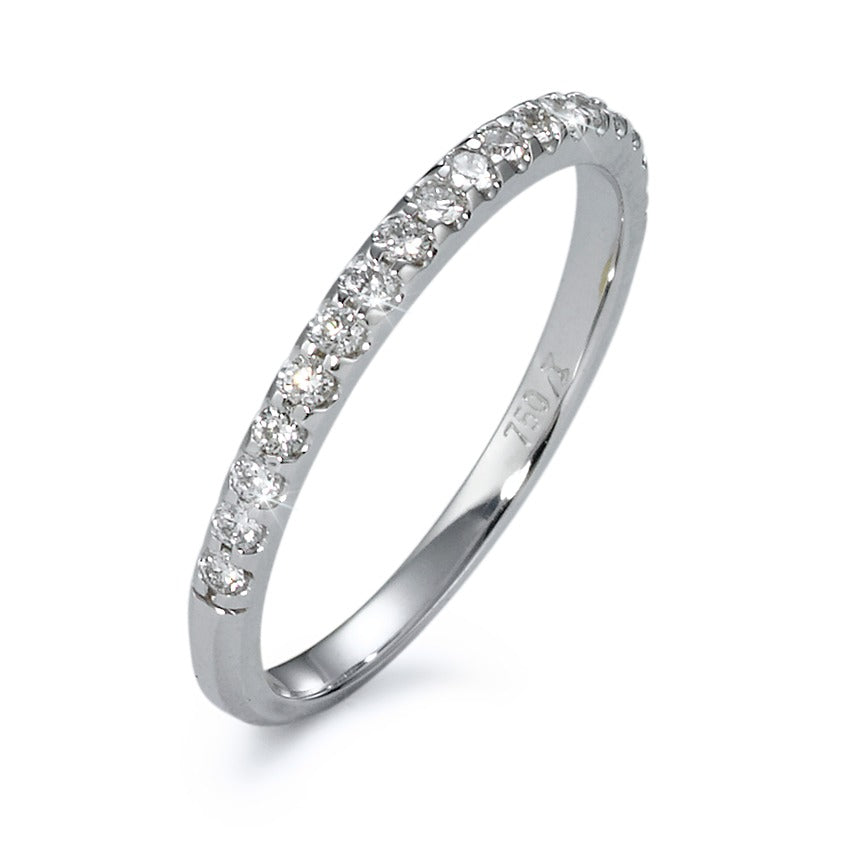 Bague d'éternité Or blanc 18K Diamant 0.24 ct, 18 Pierres, w-si