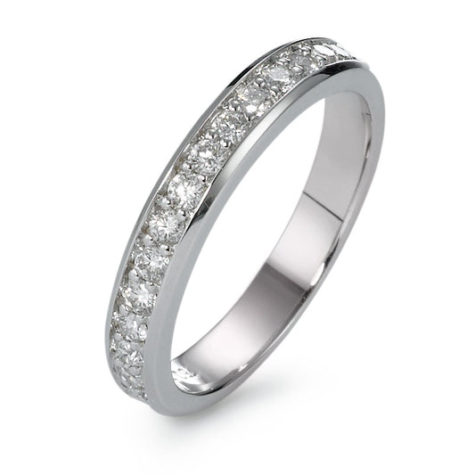 Bague d'éternité Or blanc 18K Diamant 0.36 ct, 15 Pierres, w-si