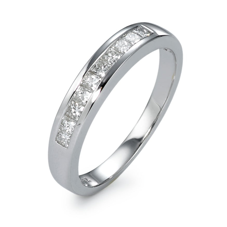 Fingerring 750/18 K Weissgold Diamant 0.32 ct, 10 Steine, w-si