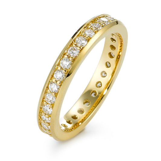 Bague d'éternité Or jaune 18K Diamant 0.80 ct, 33 Pierres, w-si