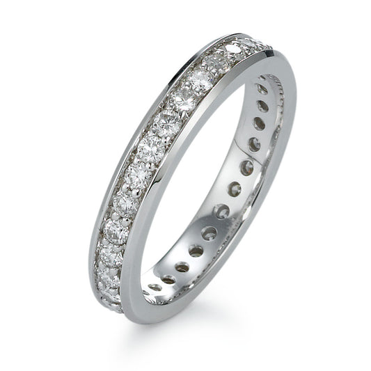 Bague d'éternité Or blanc 18K Diamant 0.80 ct, 33 Pierres, w-si