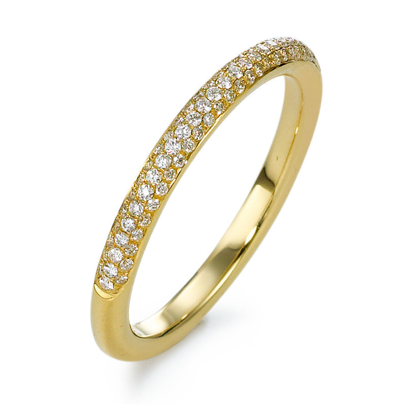 Bague Or jaune 18K Diamant 0.25 ct, 82 Pierres, w-si