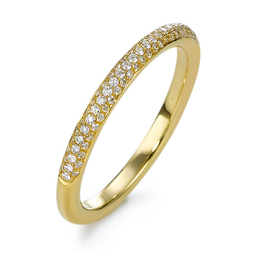 Fingerring 750/18 K Gelbgold Diamant 0.25 ct, 82 Steine, w-si