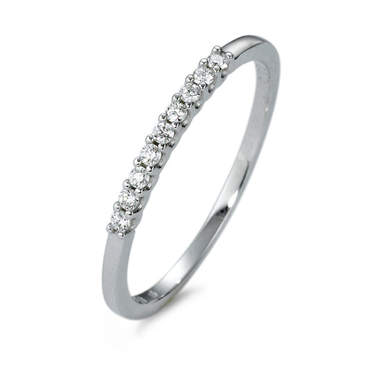 Anelli di memoria Oro bianco 750/18 carati Diamante bianco, 0.09 ct, 9 pietra, [Brillant], w-si