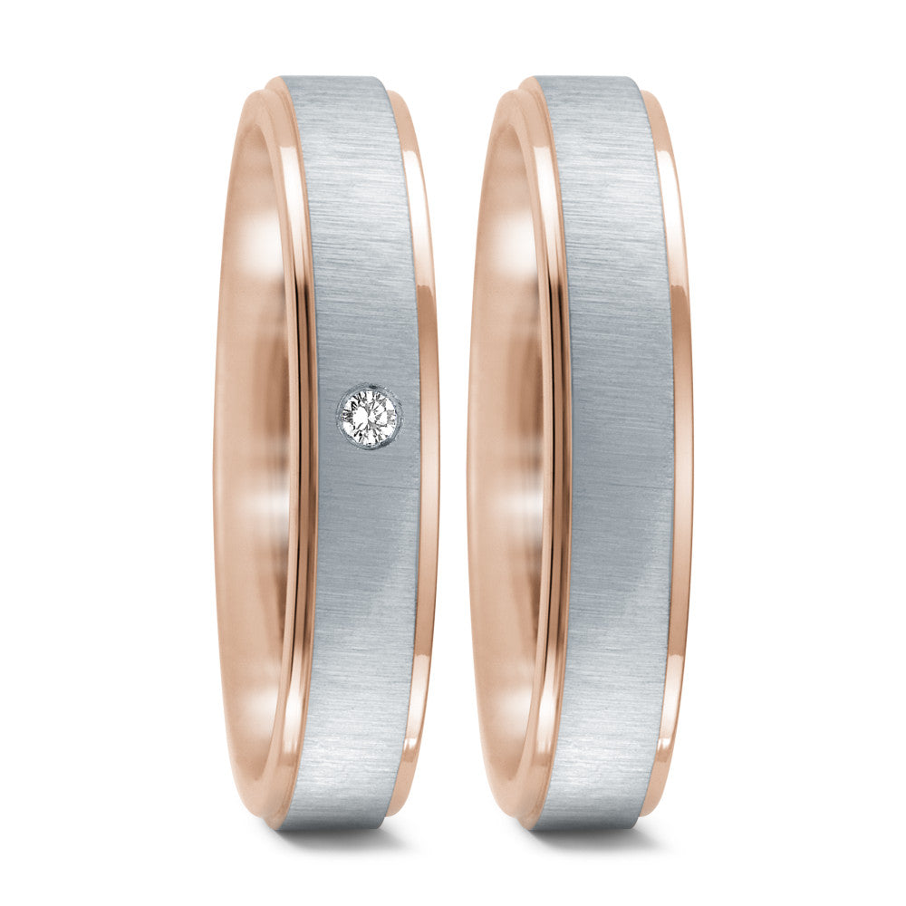 Bague Acier inoxydable rosé PVD