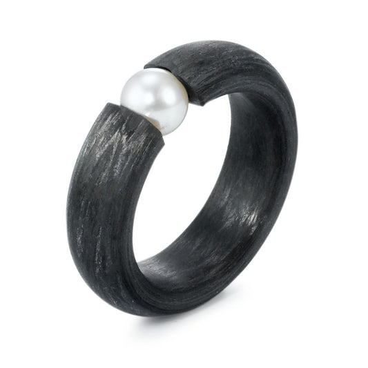 Fingerring Carbon Süsswasserzuchtperle