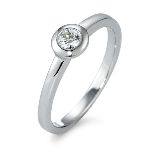 Anello Oro bianco 585/14 kt Diamante 0.20 ct, w-si