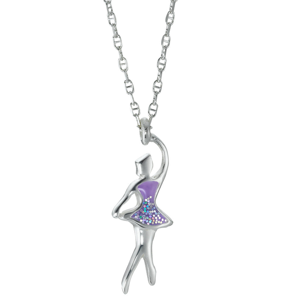 Chaînette avec pendentif Argent Laqué Ballet 36 cm