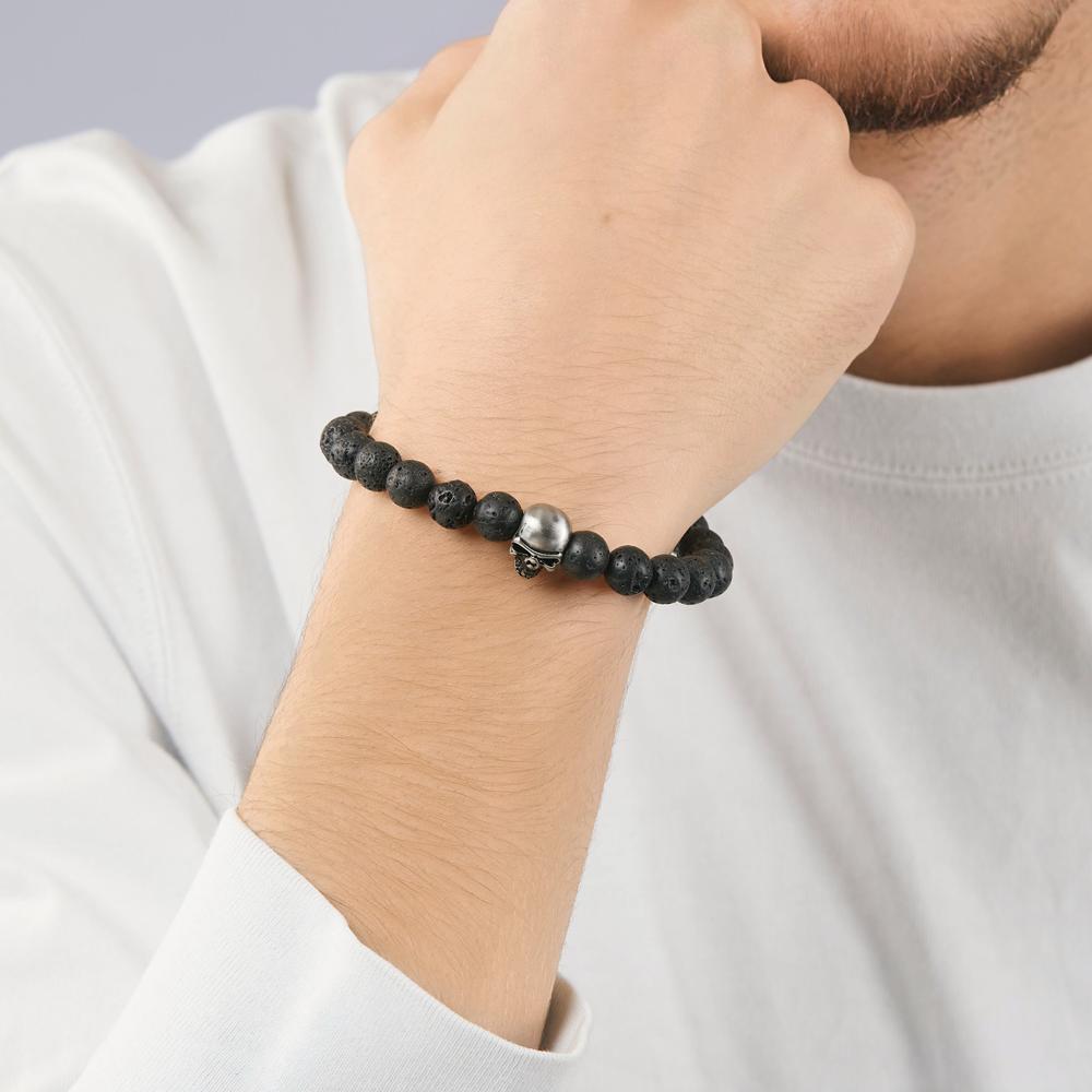 Bracciale Acciaio inossidabile Lava Cranio 21 cm