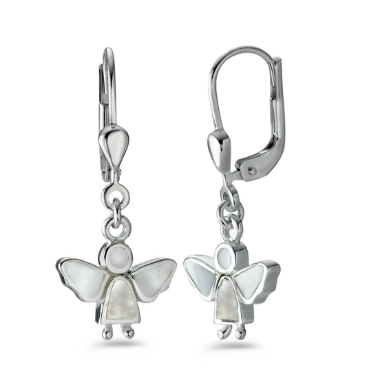 Pendant d'oreilles Argent nacre Ange