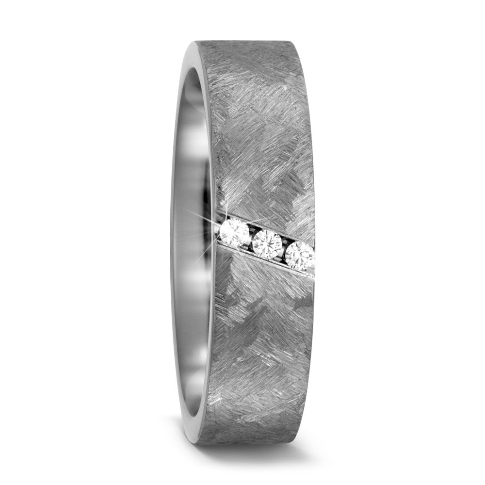 Partnerring Titan Diamant 0.06 ct, 3 Steine, w-si