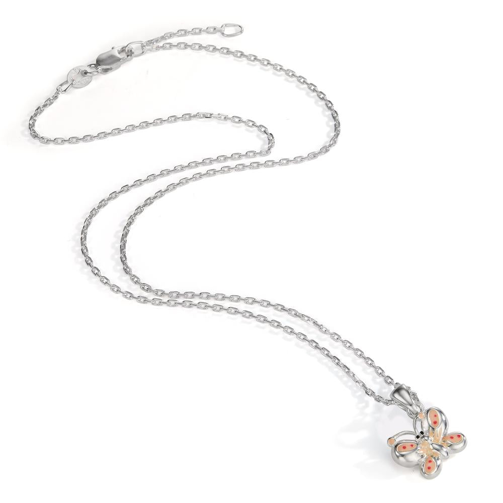 Chaînette avec pendentif Argent émaillé Papillon 36-38 cm