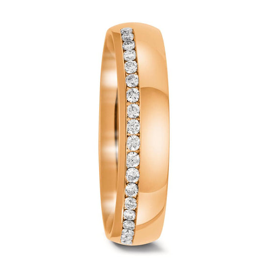 Partnerring 750/18 K Rosegold Diamant 0.21 ct, 21 Steine, tw-vsi