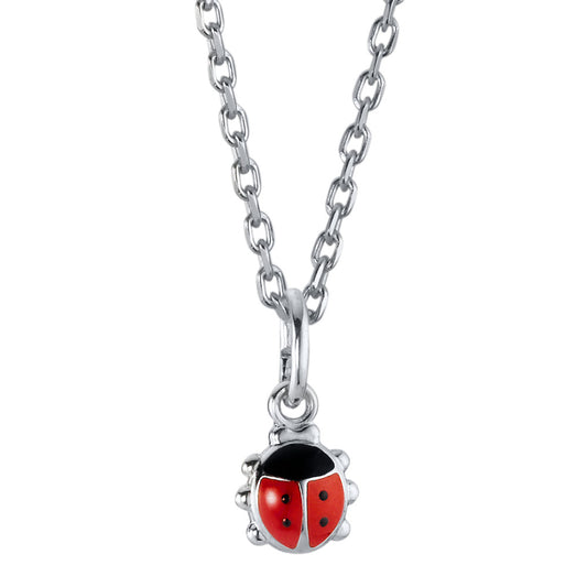 Chaînette avec pendentif Argent Rhodié Coccinelle 36-38 cm