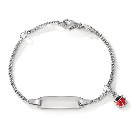 Bracciale con incisione Argento rodiato Coccinella 12-14 cm