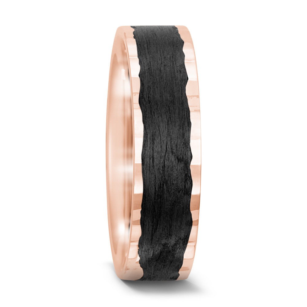 Partnerring 585/14 K Rosegold, Carbon