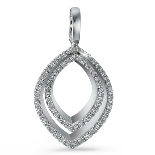 Pendentif Or blanc 18K Diamant 0.35 ct, 66 Pierres, brillant, w-si