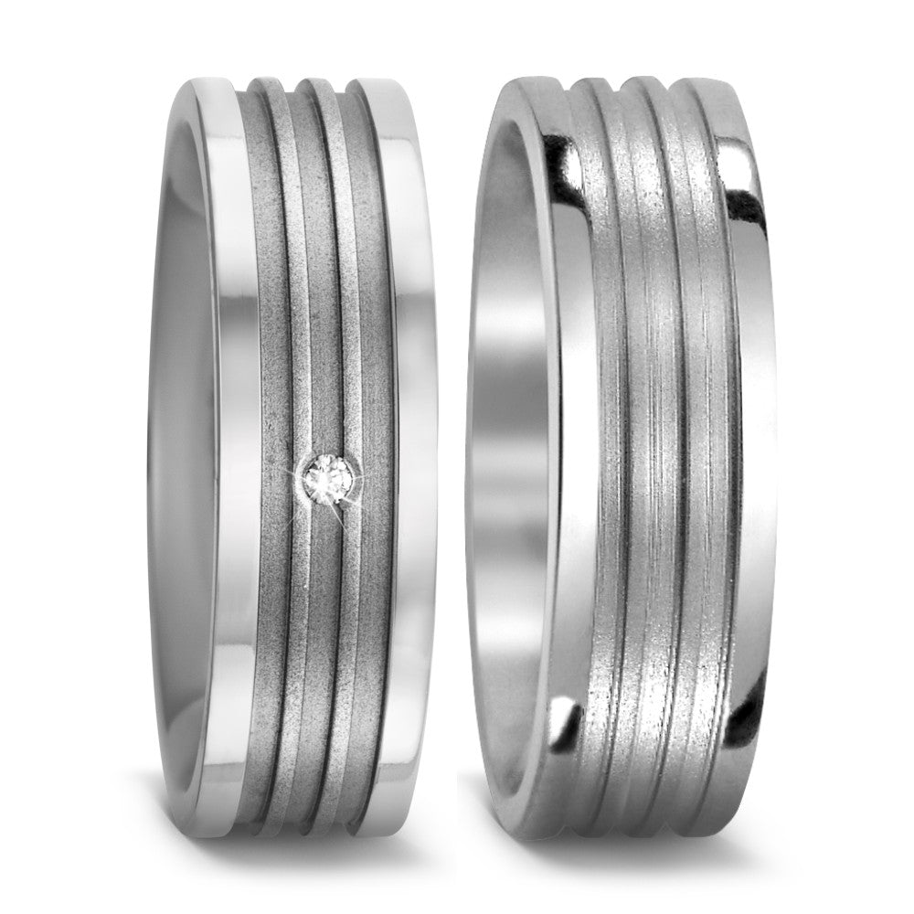 Partnerring Titan Diamant 0.01 ct, w-si