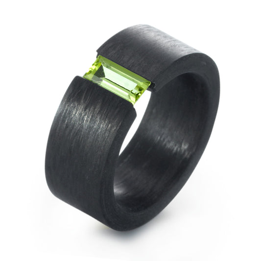 Anello Carbonio Peridoto