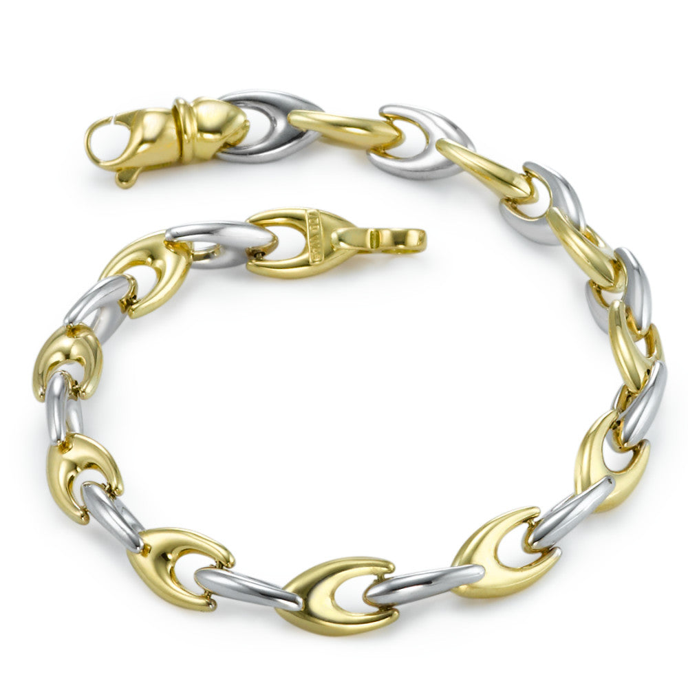 Bracelet Or jaune 18K, Or blanc 18K 19 cm Ø6 mm