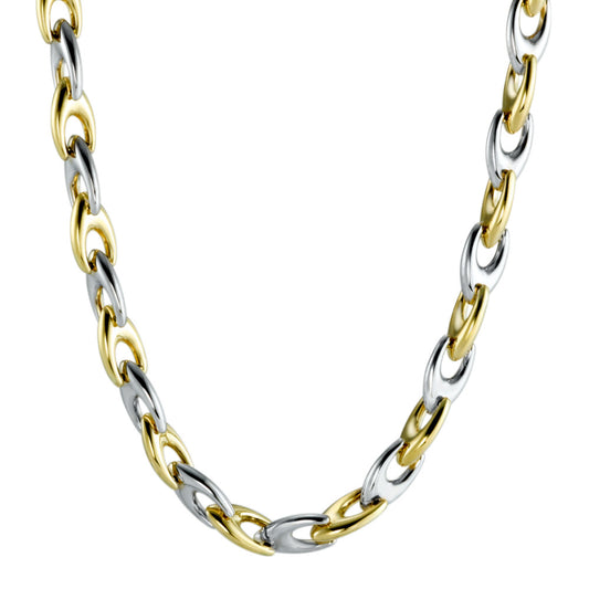 Collana Oro giallo 750/18 carati, Oro bianco 750/18 carati 45 cm Ø6 mm