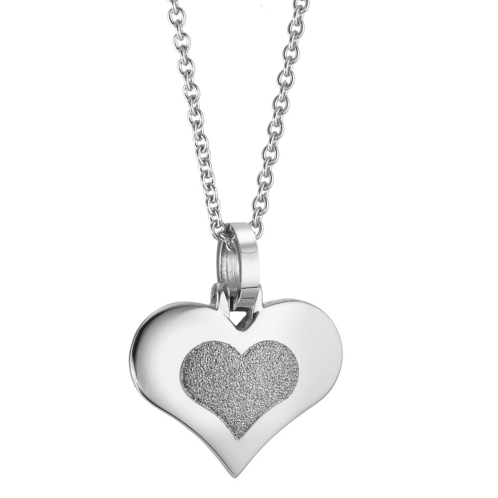 Chaînette avec pendentif Acier inoxydable Coeur 39-45 cm Ø22 mm