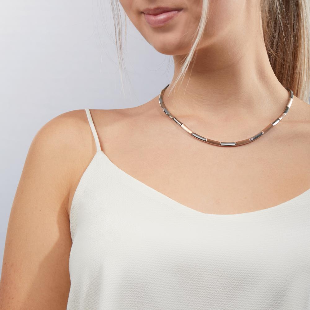 Collier Acier inoxydable rosé PVD 42-45 cm