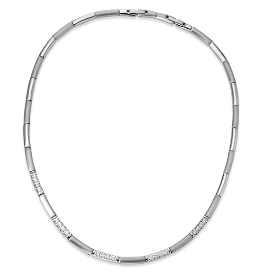 Collier Acier inoxydable Zircone 42-45 cm