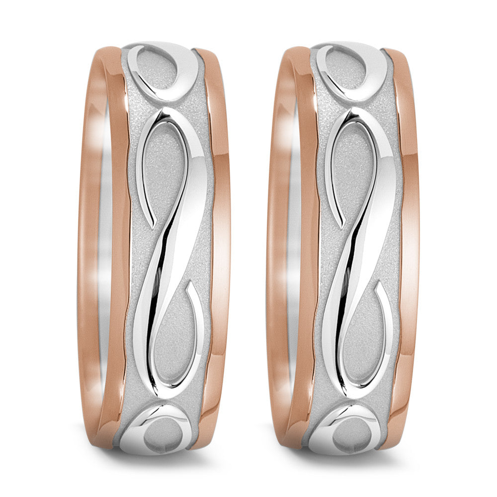 Alliance Or blanc 18K, Or rouge 18K Infini