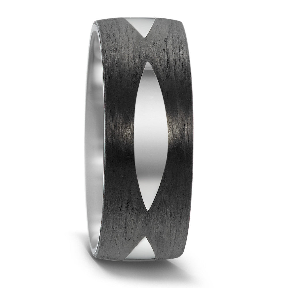 Partnerring Edelstahl, Carbon