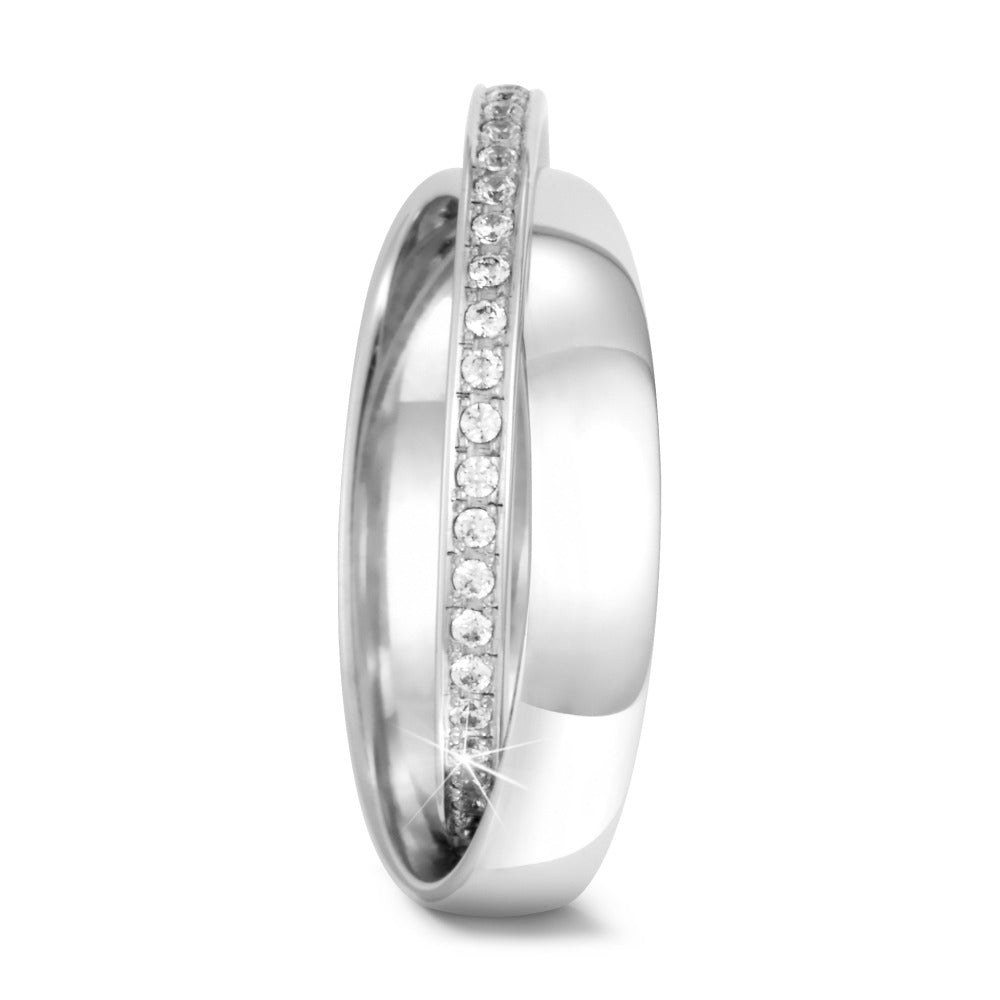 Partnerring 750/18 K Weissgold Diamant 0.235 ct, 47 Steine, tw-vsi