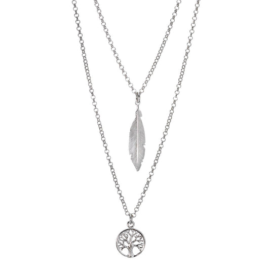 Collier Argent Rhodié Arbre de la vie 42 cm