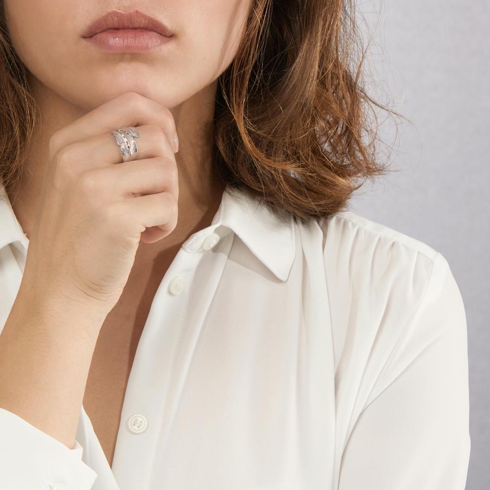 Bague Argent Plume