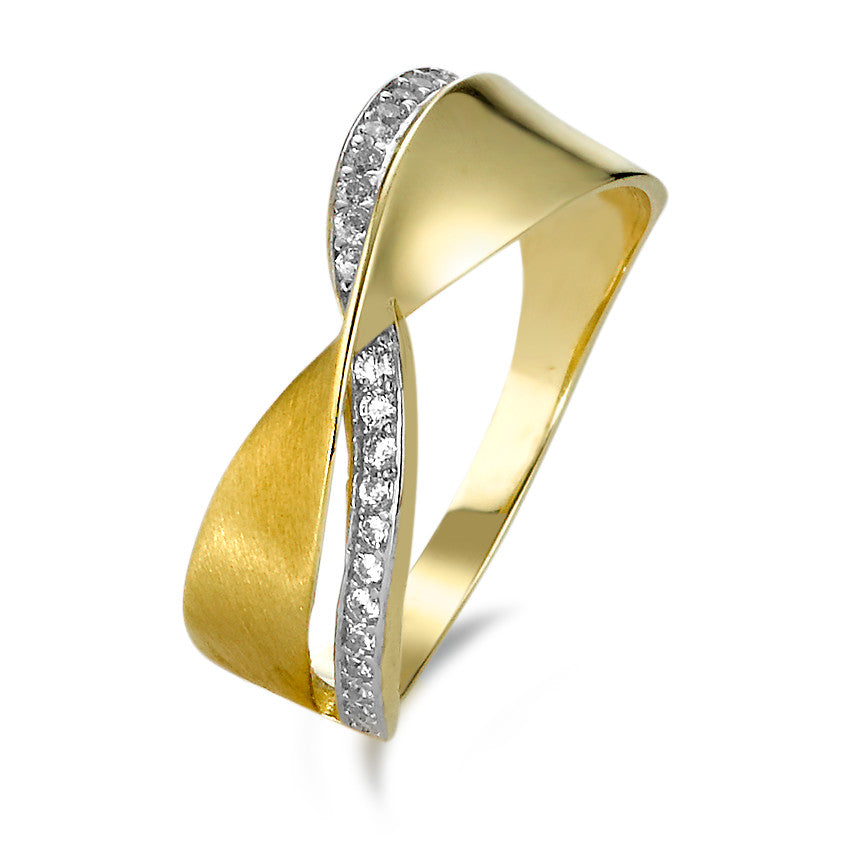 Anello Oro giallo 375/9K Zirconia 24 pietra