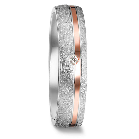 Partnerring Silber Zirkonia rosé vergoldet