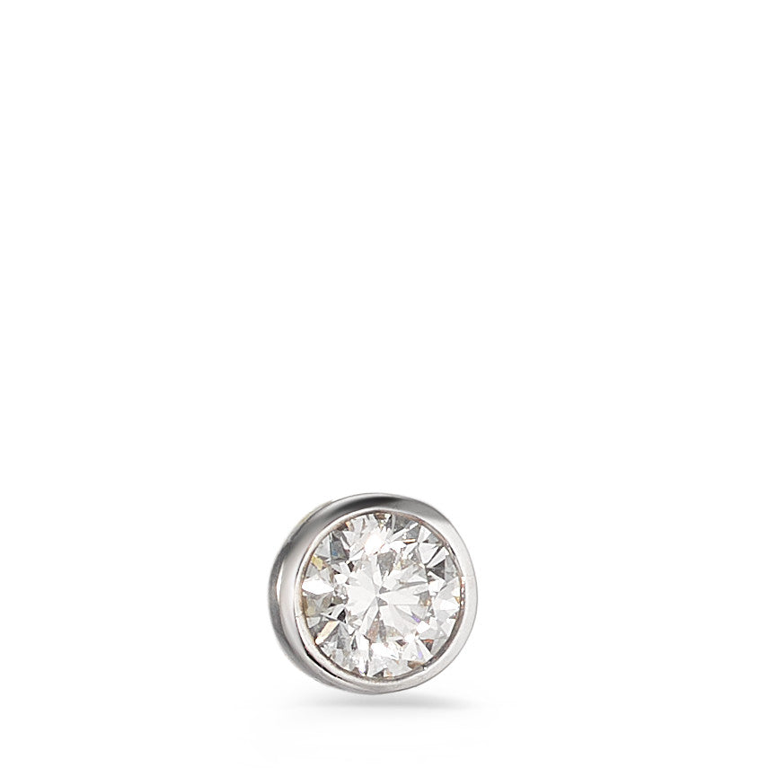 Pendentif Or blanc 18K Diamant 0.50 ct, tw-si, GIA Ø6 mm