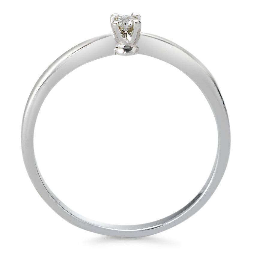 Anello solitario Oro bianco 750/18 carati Diamante 0.05 ct, tw-vsi