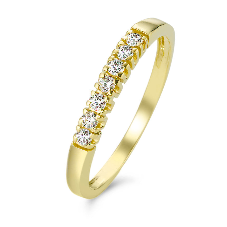 Bague d'éternité Or jaune 18K Zircone 7 Pierres