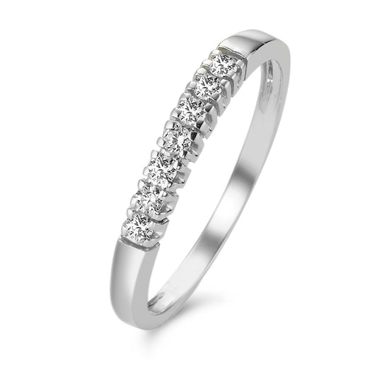 Bague d'éternité Or blanc 18K Zircone 7 Pierres