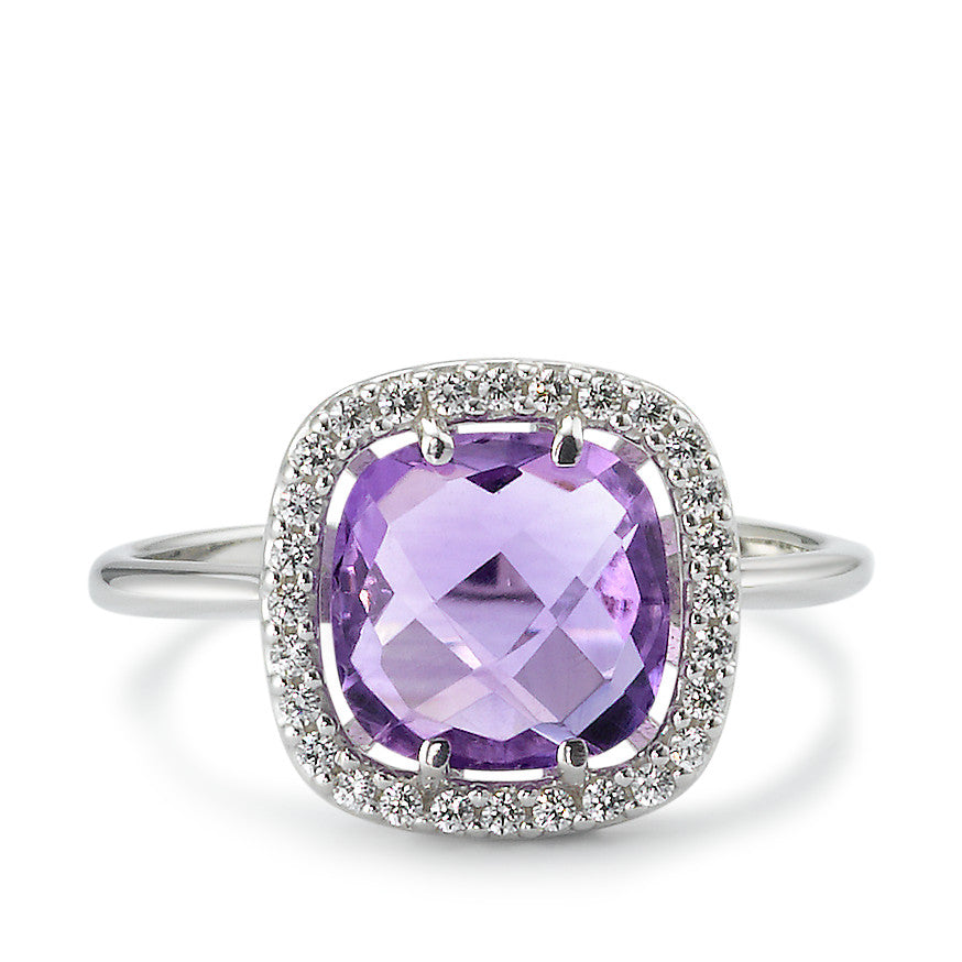 Fingerring 750/18 K Weissgold Amethyst violett Ø10 mm