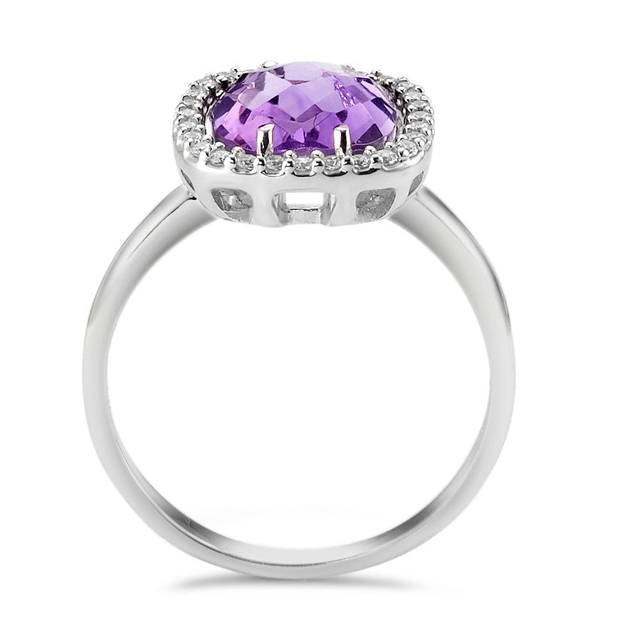 Fingerring 750/18 K Weissgold Amethyst violett Ø10 mm