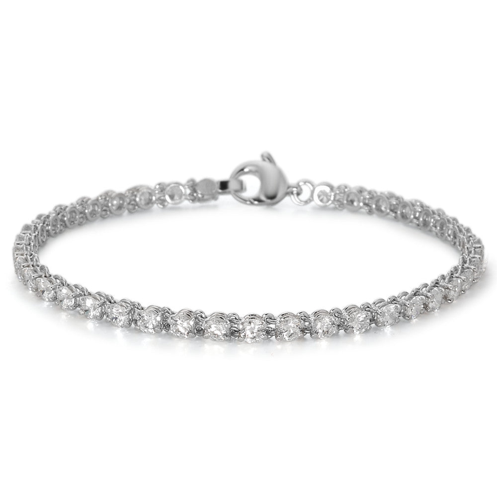 Bracelet Or blanc 18K Zircone 38 Pierres 17 cm