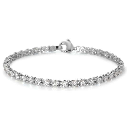 Bracelet Or blanc 18K Zircone 38 Pierres 17 cm