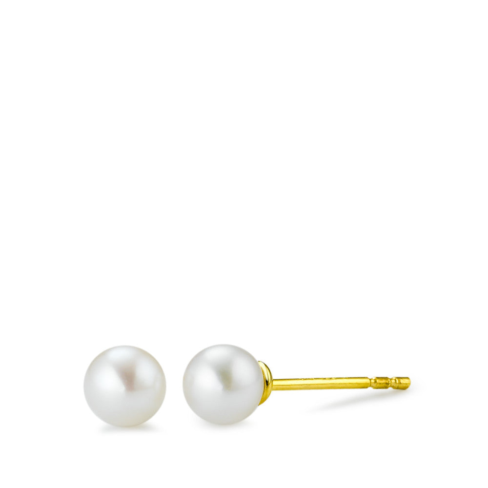 Clous d'oreilles Or jaune 18K perle d'eau douce